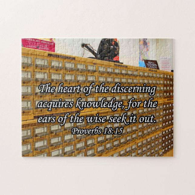 Library of Congress Catalogue with Scripture Jigsaw Puzzle (Horizontal)