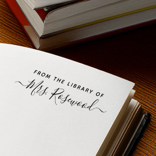 Library Of Handwritten Script Name Self-inking Stamp