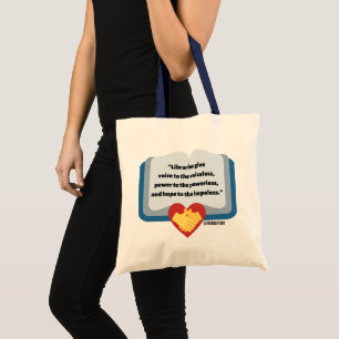 LIBRARY QUOTE BUDGET TOTE BAG