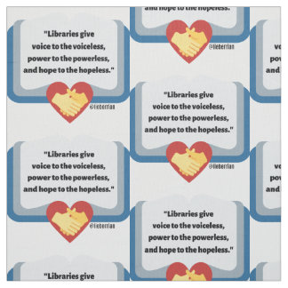 LIBRARY QUOTE FABRIC