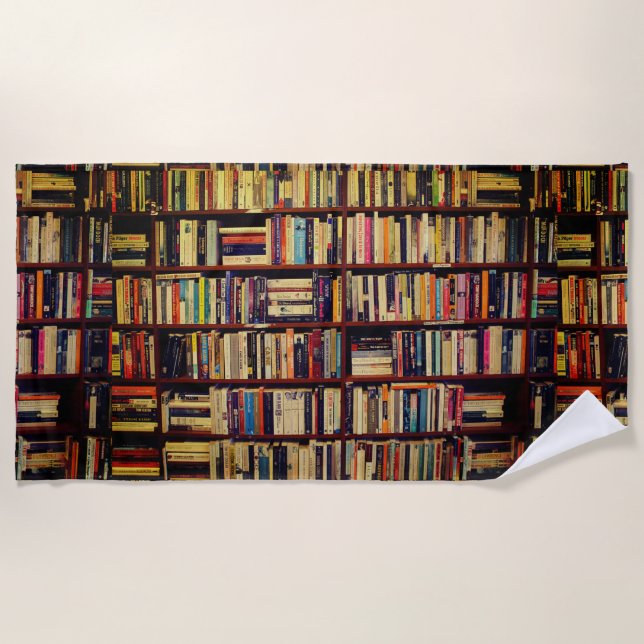 Library Shelves Beach Towel (Front)
