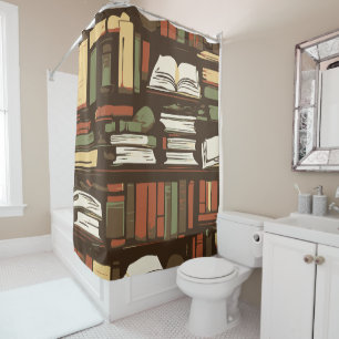 library shower curtain
