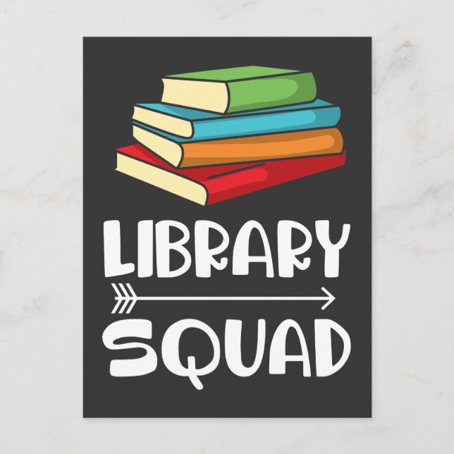 Library Squad - book lovers Librarian Reader Postcard (Front)