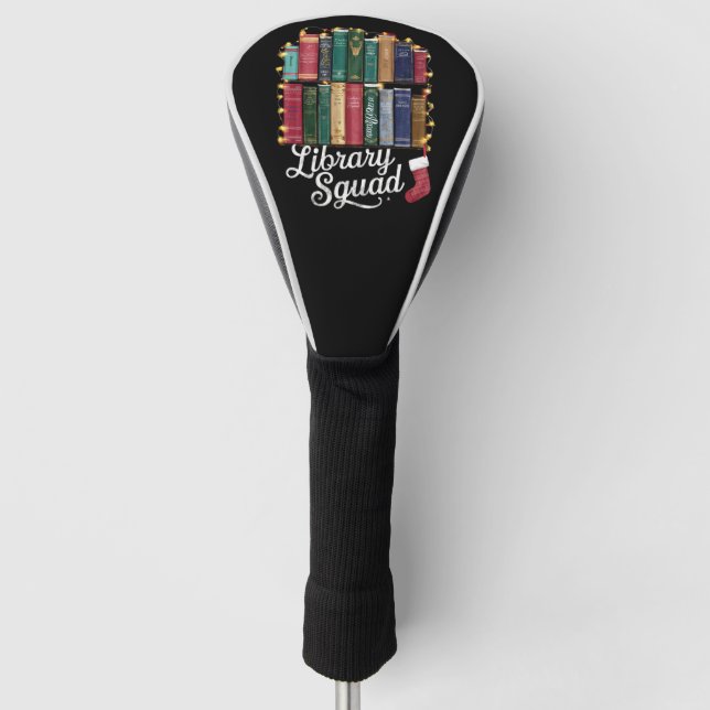 Library Squad Christmas Book Lovers Team Reading  Golf Head Cover (Front)