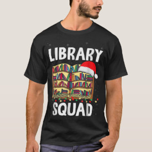 Library Squad Christmas Book Team Xmas Reading Lov T-Shirt