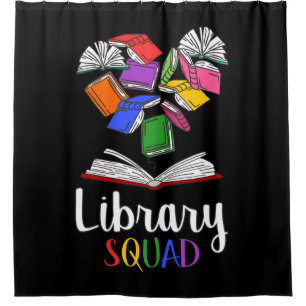 Library Squad I Shower Curtain