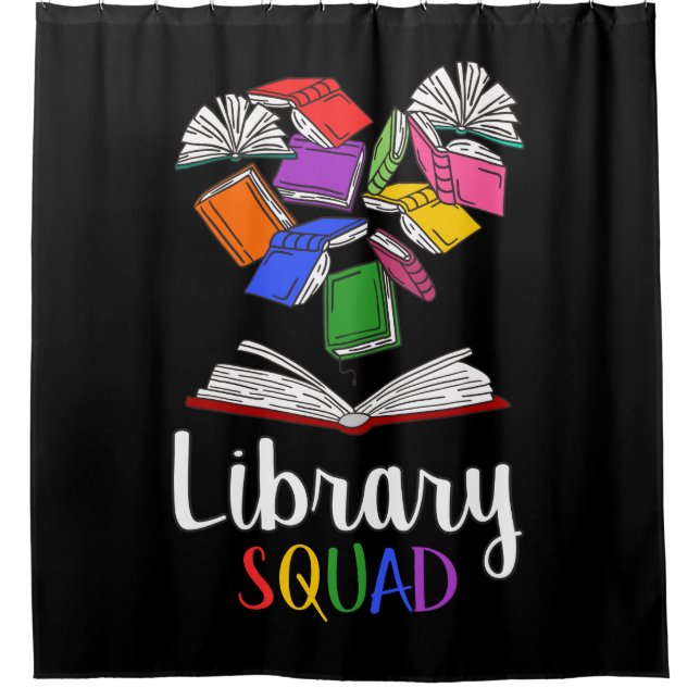 Library Squad I Shower Curtain (Front)
