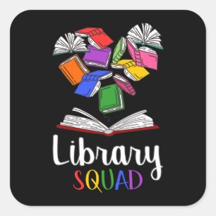 Library Squad I Square Sticker