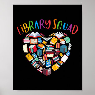 Library Squad Librarian Bookworm Book Lover  Poster