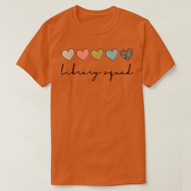 Library Squad Librarian Reading Teacher Student Bo T-Shirt (Design Front)