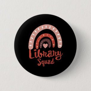 Library Squad School Squad Librarian Bookworm Book 6 Cm Round Badge