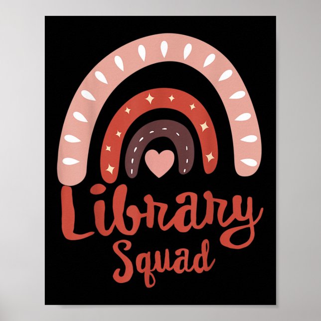 Library Squad School Squad Librarian Bookworm Book Poster (Front)