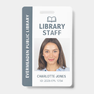 Library Staff Identification Photo ID Badge