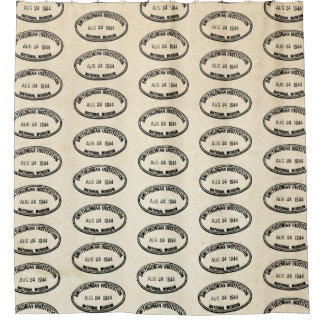 Library Stamp Smithsonian Institution 1944 Shower Curtain