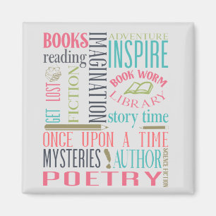 Library Subway Art Magnet