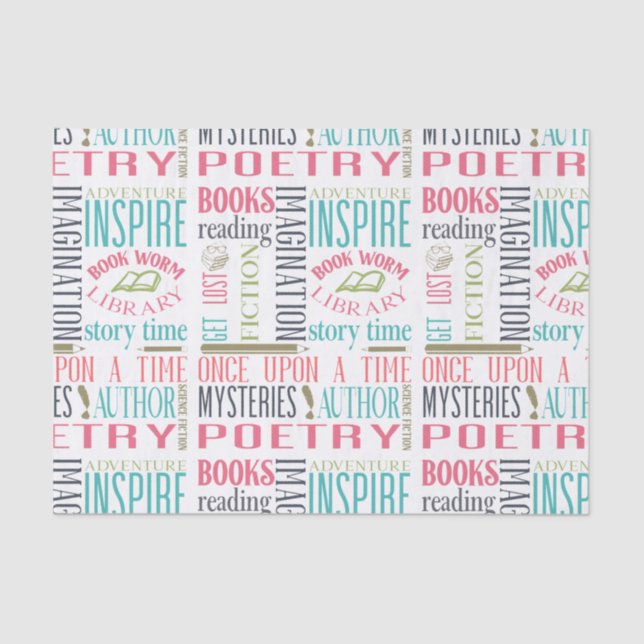 Library Subway Art  Tissue Paper (Front)