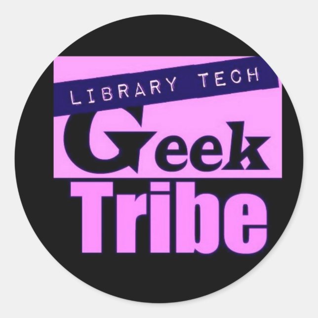 Library Tech Geek Tribe Classic Round Sticker (Front)