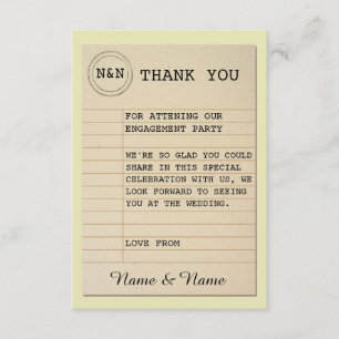 Library Thank You Wedding Books Love Story Invitation