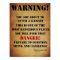 Library Warning Poster