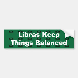 Libras Keep Things Balanced Bumper Sticker