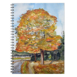 Libreta con Fælledparken en acuarela Spiral Notebook