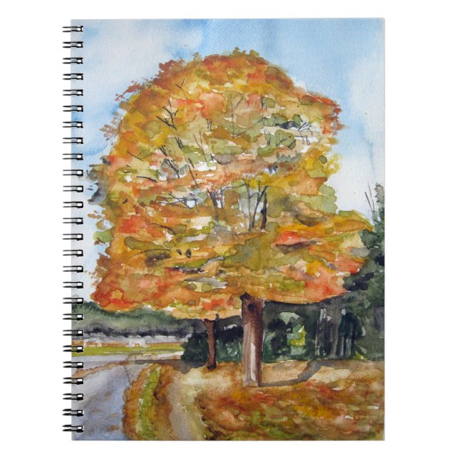 Libreta con Fælledparken en acuarela Spiral Notebook (Front)