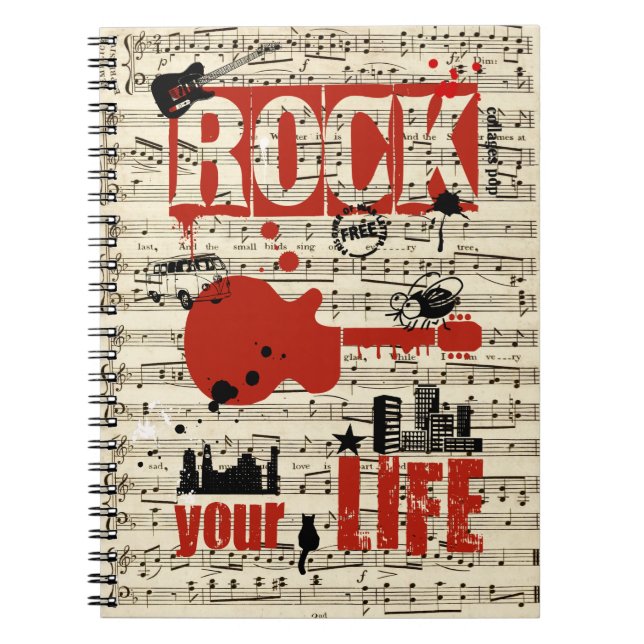 Libreta Rock your life 2 Spiral Notebook (Front)
