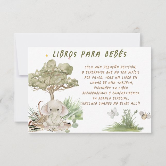 Libros para Bebés Baby Shower Card (Front)