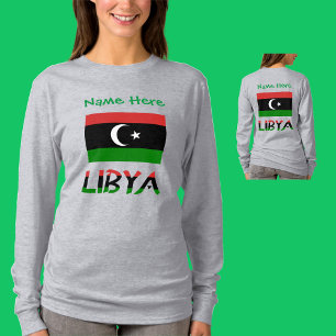 Libya and Libyan Flag Green Personalisation T-Shirt