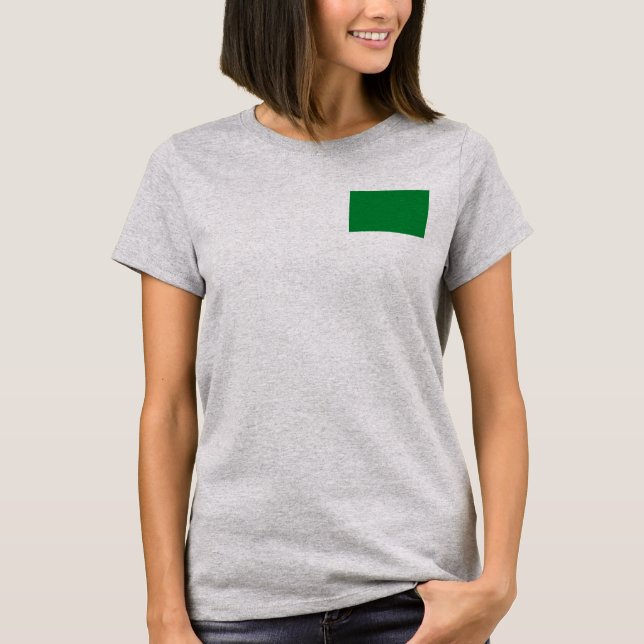 Libya Flag and Map dk T-Shirt (Front)