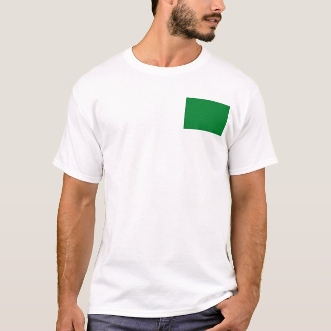 Libya Flag and Map T-Shirt (Front)