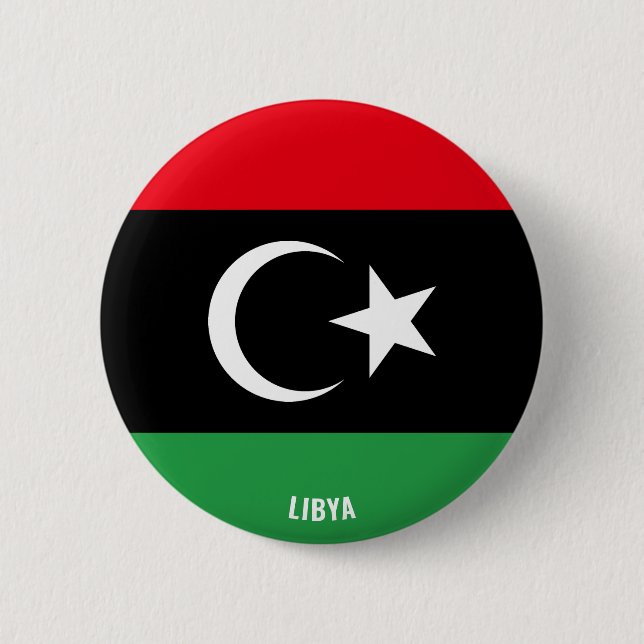 Libya Flag Charming Patriotic 6 Cm Round Badge (Front)