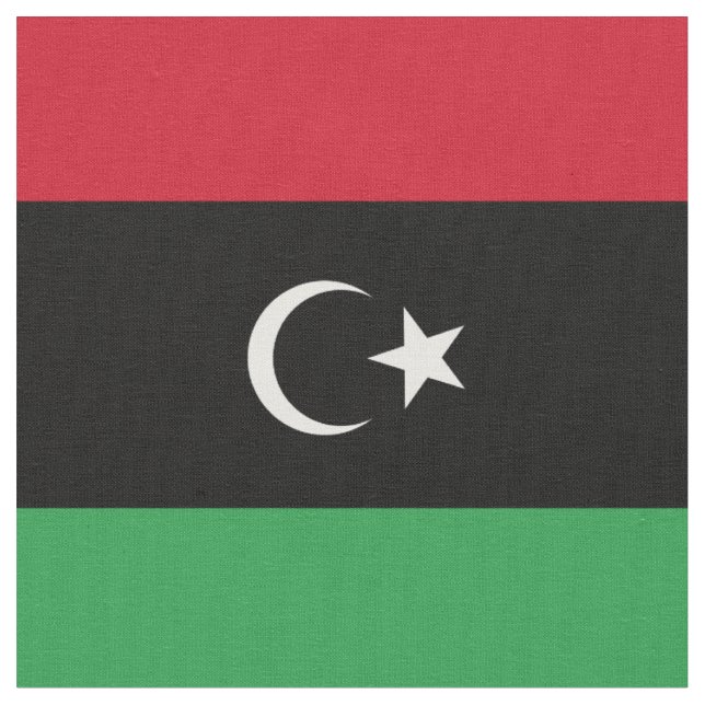 Libya flag fabric (Close Up)