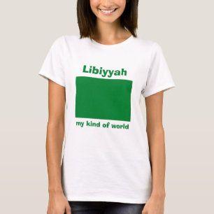 Libya Flag + Map + Text T-Shirt