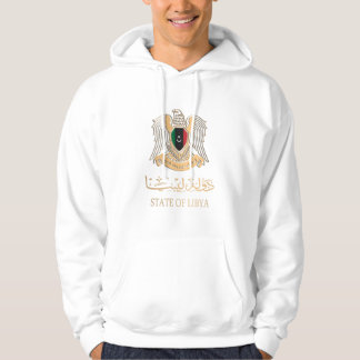 LIBYA FLAG ON LIBYAN EMBLEM شعار ليبيا HOODIE