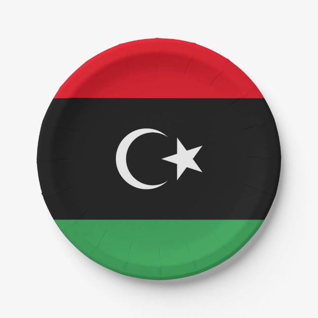 Libya Flag Paper Plate (Front)