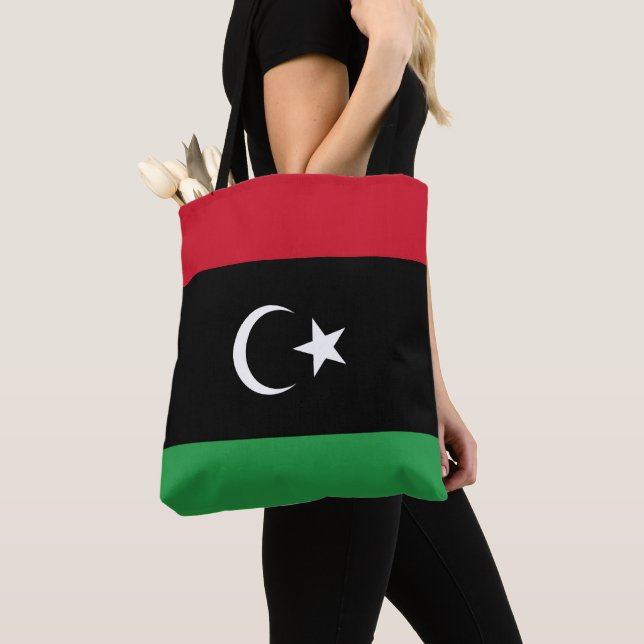 Libya flag tote bag (Close Up)