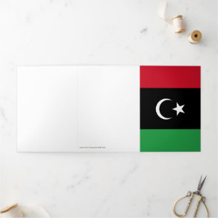 Libya flag Tri-Fold card