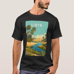 Libya Illustration Travel Art Vintage T-Shirt