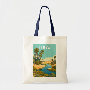 Libya Illustration Travel Art Vintage Tote Bag