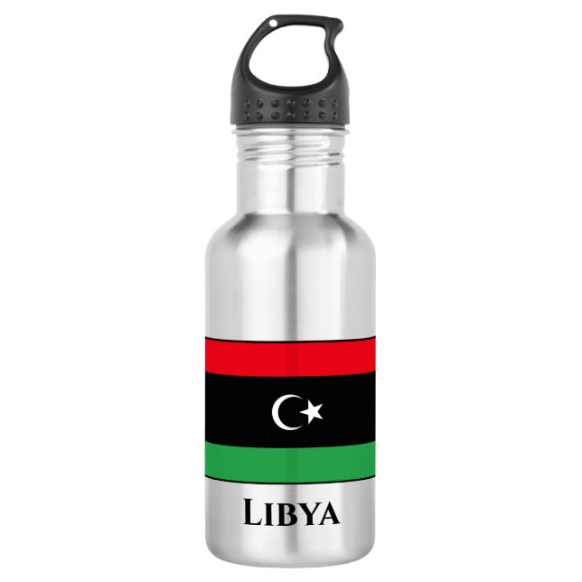 Libya (Libyan) Flag 532 Ml Water Bottle (Front)