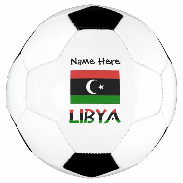 Libya Libyan Flag Personalised  Soccer Ball (Front)