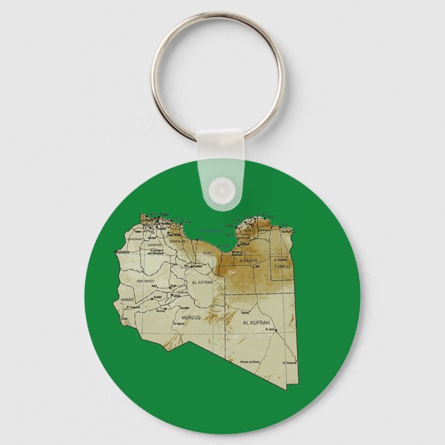 Libya Map Keychain (Front)