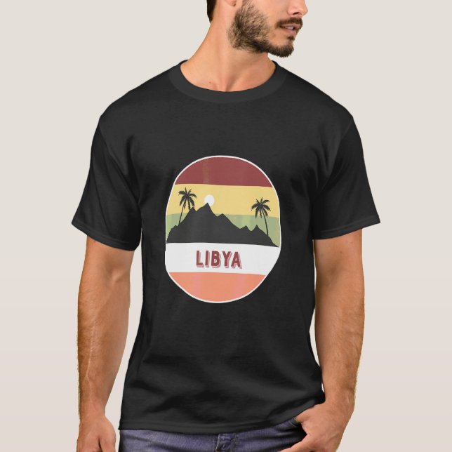 Libya Mountain And Palms T-Shirt (Front)