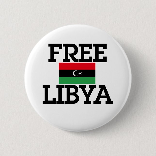 Libya Revolution 6 Cm Round Badge (Front)