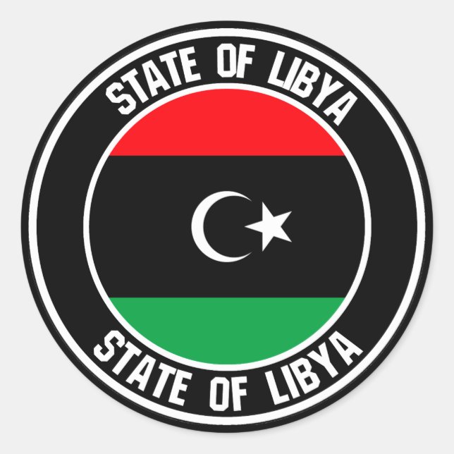 Libya Round Emblem Classic Round Sticker (Front)