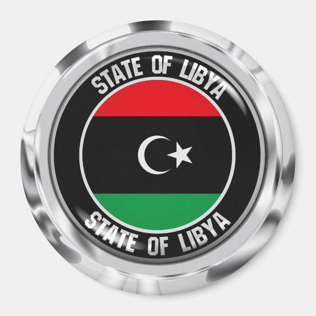 Libya Round Emblem Magnet (Front)