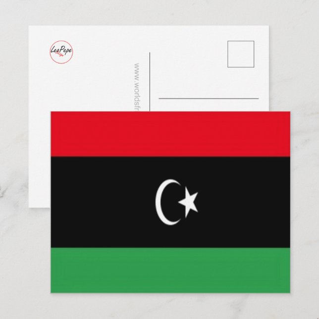 Libya - Waving Flag - Postcard (Front/Back)