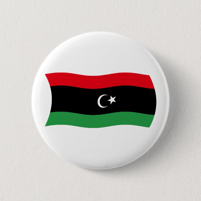 Libyan Flag 6 Cm Round Badge (Front)
