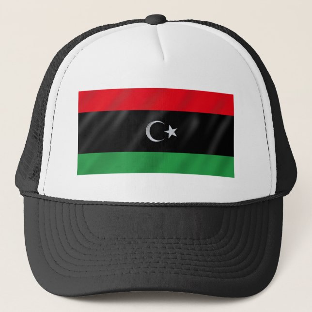 Libyan Independence flag - Free Libya protest flag Trucker Hat (Front)